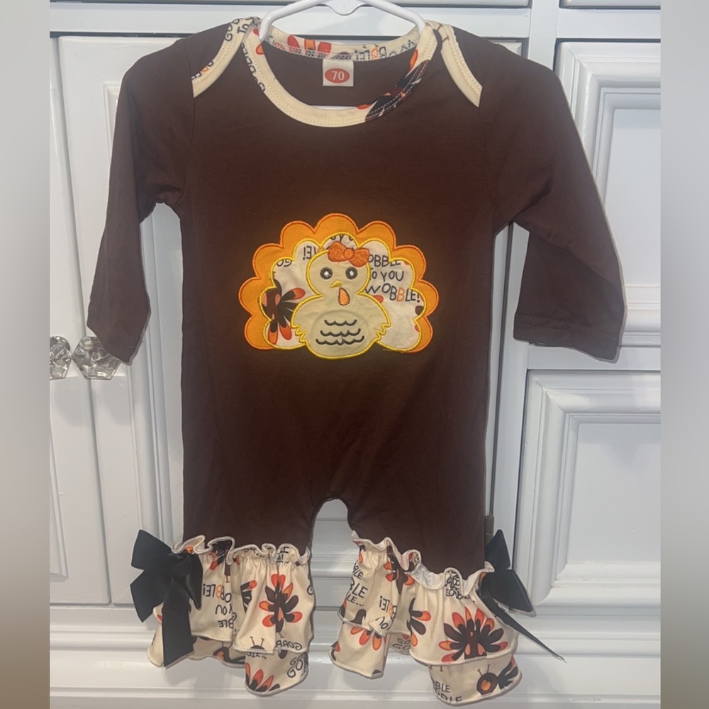 Turkey Thanksgiving Romper